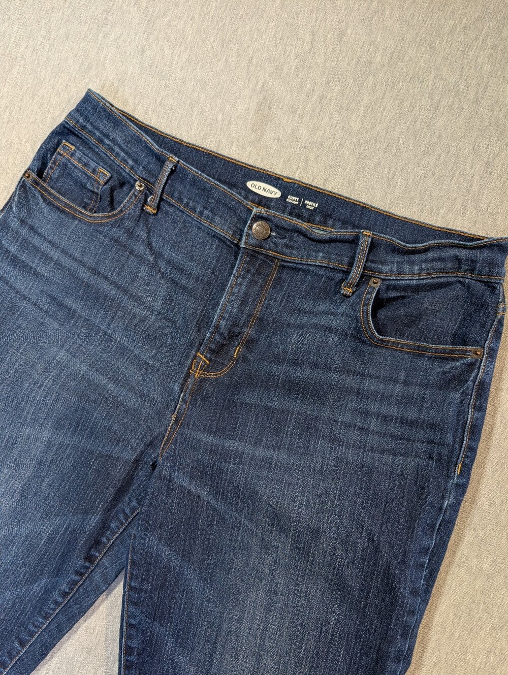 Old Navy Curvy Straight Jeans Women's 12 Blue